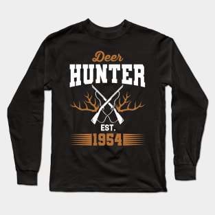 Gifts for 67 Year Old Deer Hunter 1954 Hunting 67th Birthday Gift Ideas Long Sleeve T-Shirt